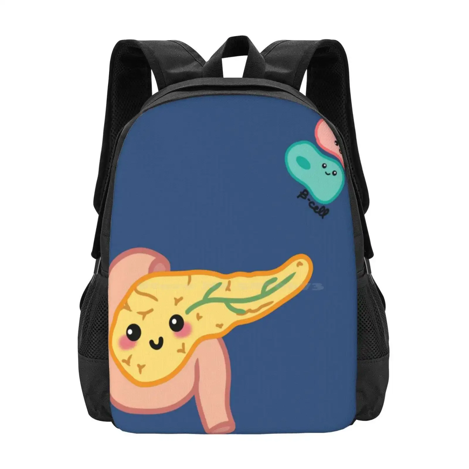 

Pancreas And Cells Hot Sale Schoolbag Backpack Fashion Bags Pancreas Science Medicine Insulin Pump Diabetes Designs Type One