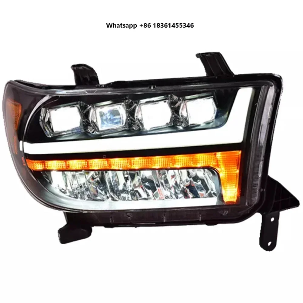 

For 07-13 Tundra daytime running light DRL turn signal 2pcs Car led front lamp Headlight assembly