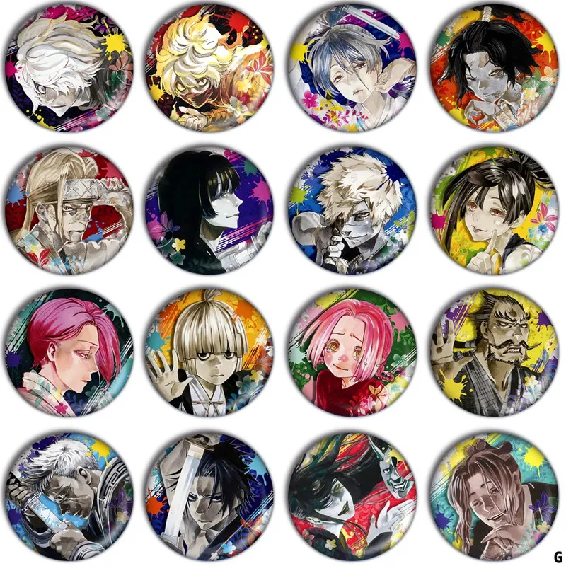 Anime Hell’s Paradise Gabimaru Pins Badge Cosplay Cartoon Garniture Jigokuraku Itabag Bedge Button Brooch DADGE Otaku Xmas Gift