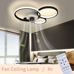 Ventilador led lâmpada do teto lustre moderno para sala de estar quarto criança lâmpada controle remoto ventilador teto luminária