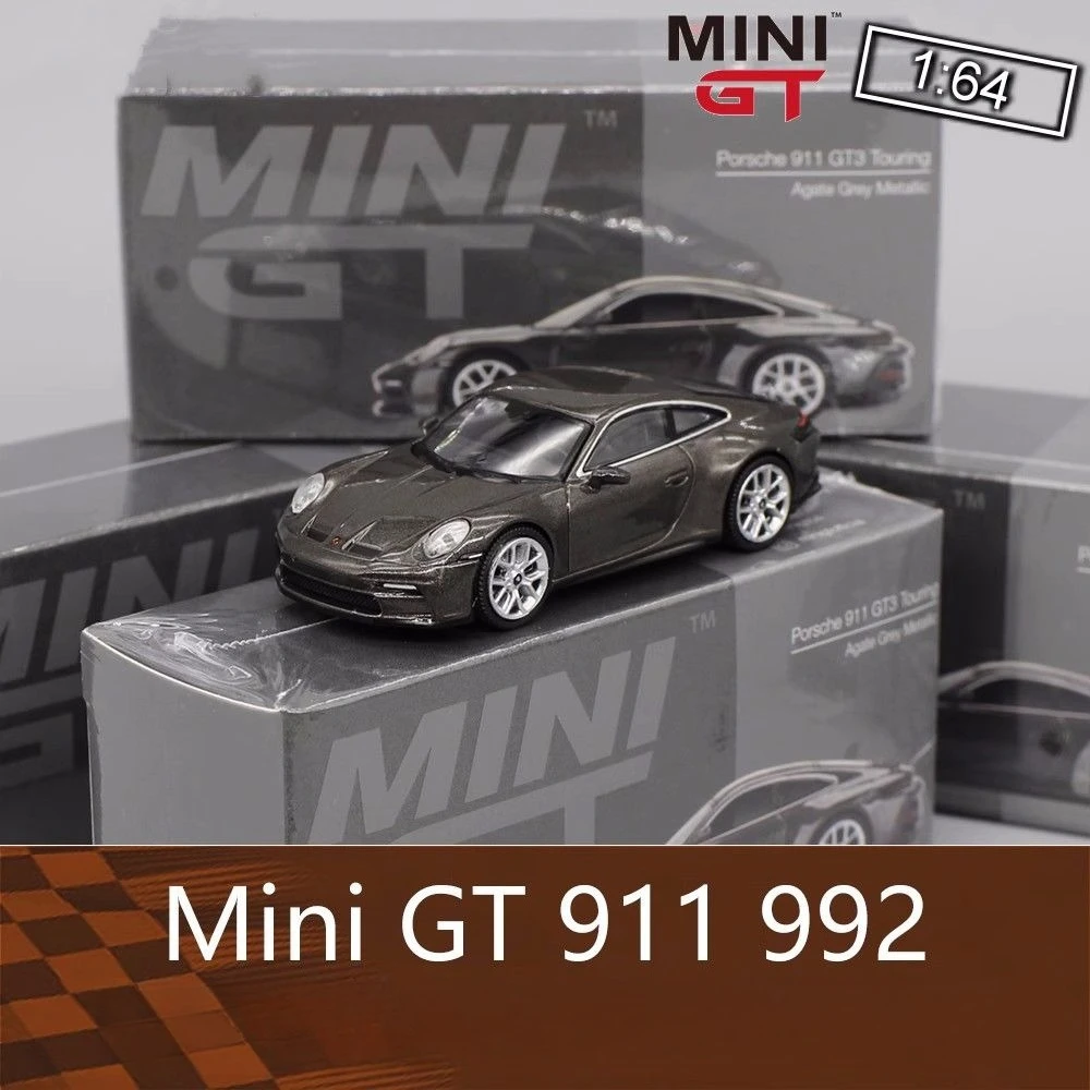 

Mini GT Metallic Grey 1:64 Touring Car Coupe Model 992 Hardtop GT3 for 4S Porsche 911