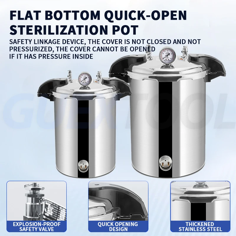 Sterilization Pot Pressure Steam High-pressure Sterilizer Fully Automatic Medical Disinfection Pot Laboratory Anti Drying Pot