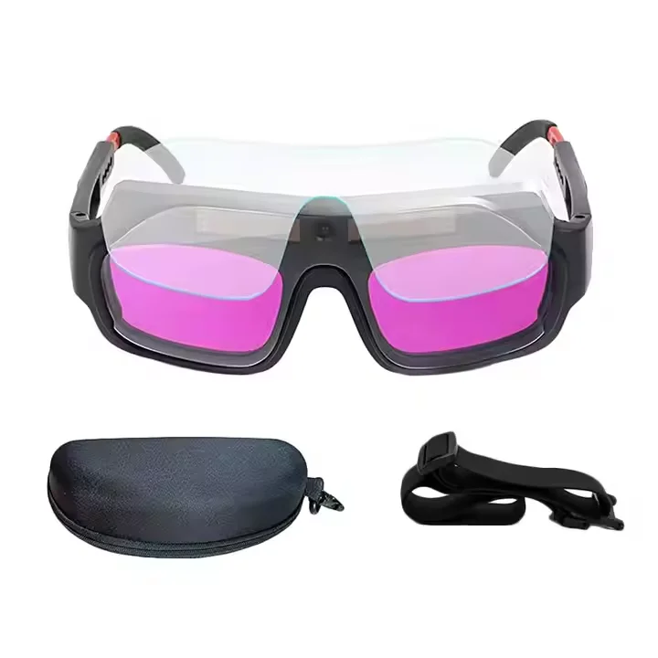 

Solar Automatic Darkening Welding Glasses with 5 PC Protective Lenses Welding Glasses Anti-glare Eyes Goggles