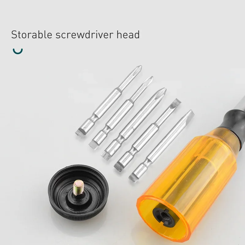 

Semi Automatic Rotating Spiral Screwdriver Multifunctional Push Pull Ratchet Alloy Steel Driver Bit For Home Daily Use