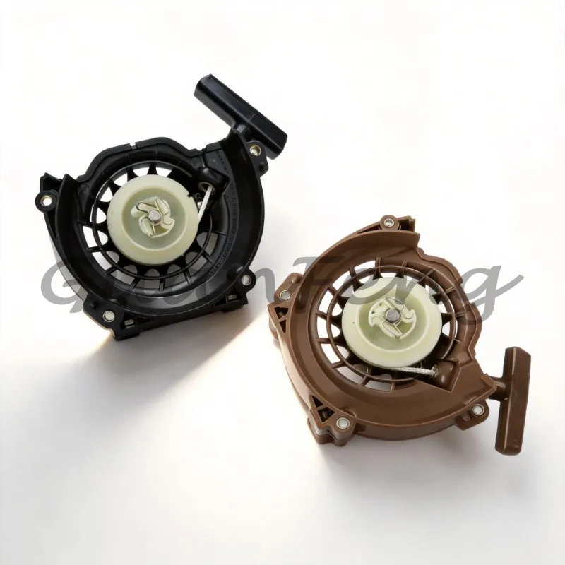 Professional Black Manual Pull‑Starter Recoil Kit, Engine Spare Parts for 2‑Stroke 63cc 1E48F Garden Brush Cutter Trimmer Motor