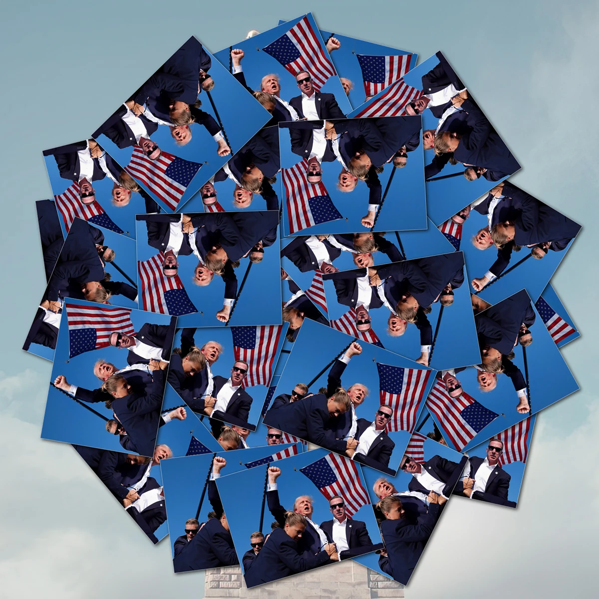 

15pcs United States flag Trump stickers can be used to decorate notebooks, diaries, walls, refrigerators