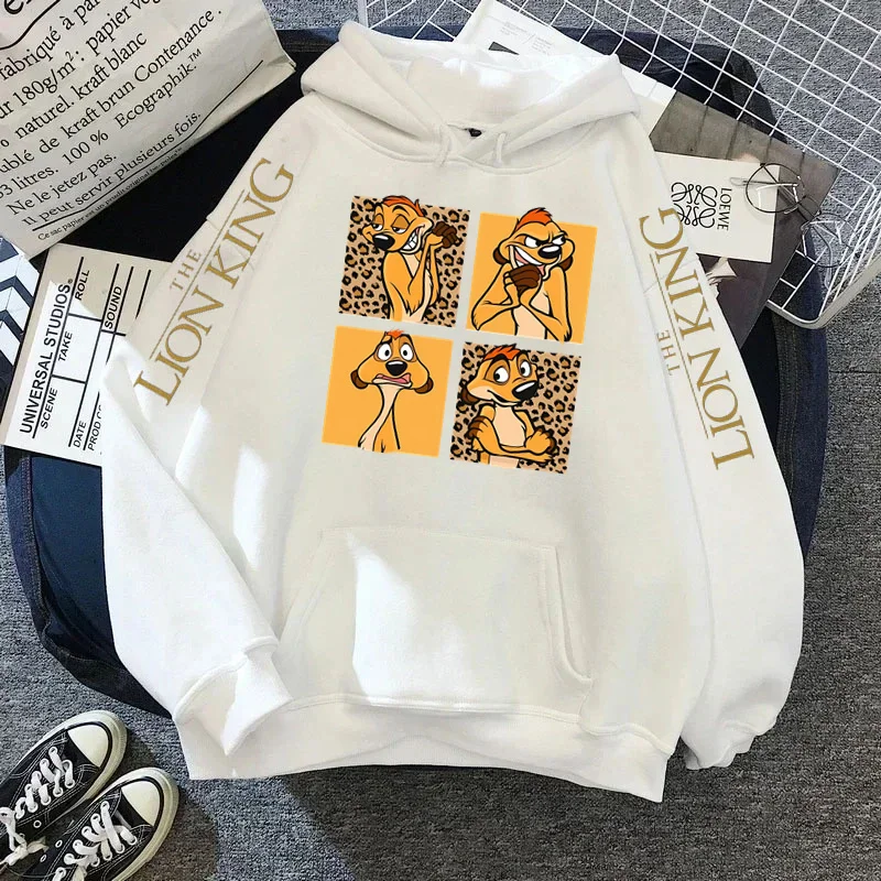 Disney The Lion King Simba Hooded Sweatshirt Woman Clothing Harajuku Hoodie Hip Hop Long Sleeve Women\'s Sweatshirts Y2k Clothes