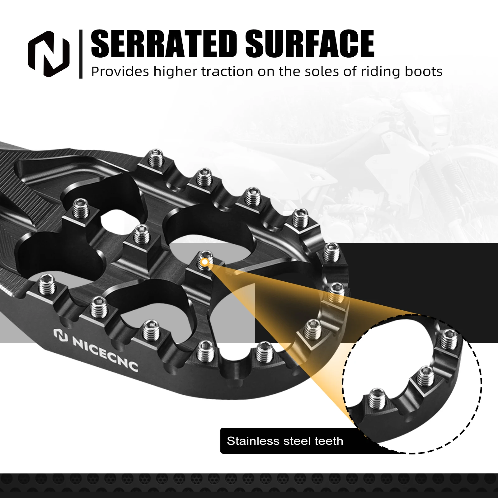 Enlarged Forged Aluminum Foot Pegs Footrest Footpegs For Suzuki DRZ400S 2000-2024 DRZ400SM 2005-2024 DR-Z 400S 400SM 2023 2022