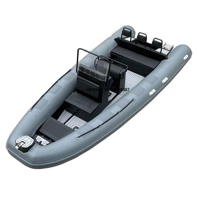 20ft CE Certified RIB 600 Double Aluminum Hull Hypalon/PVC RIB Inflatable Boat for Sale