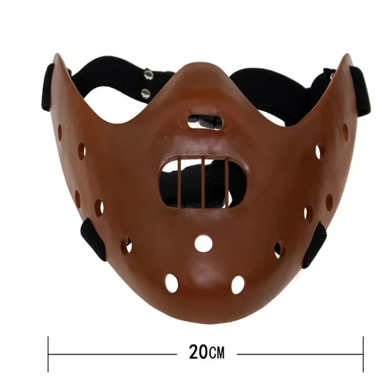 Máscaras de Hannibal Horror Hannibal Lecter el silencio de los corderos mascarada máscara de Halloween aterrador Ogre Cosplay máscara de resina