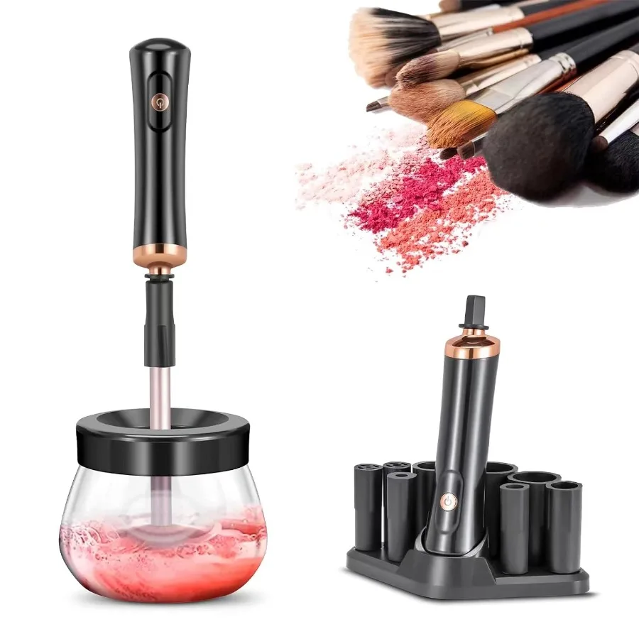

Electric Makeup Brush Cleaner and Dryer Machine Super Fast Portable Brushes Cleaner Wash and Dry in Snds Automatic Spinner Clea