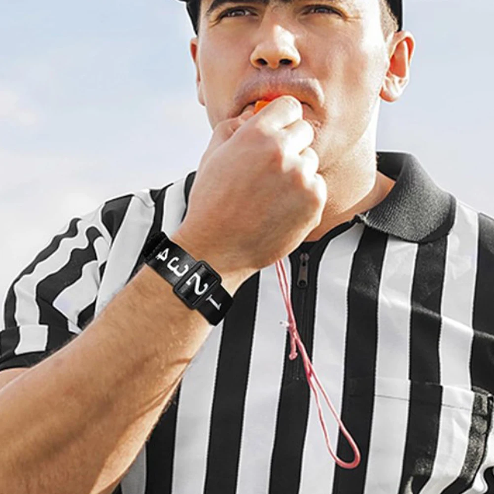 

2 Pcs Accessories Football Referee Wristband Bands Soccer Gear Plastic Numbered Equipment