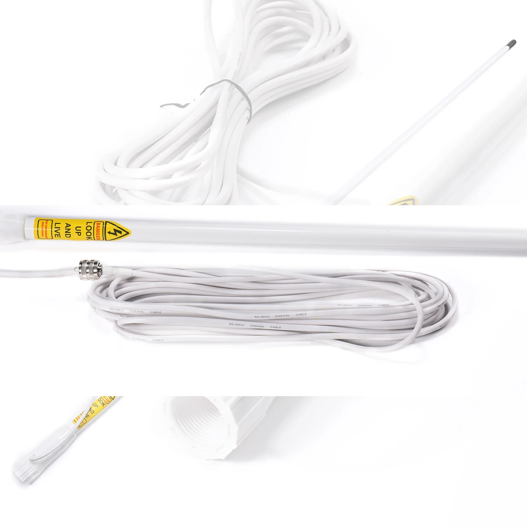 Matsutec HA-021 Marine VHF antenna AIS antenna with 7m Cable and Fix support for yacht For Shipborne antenna