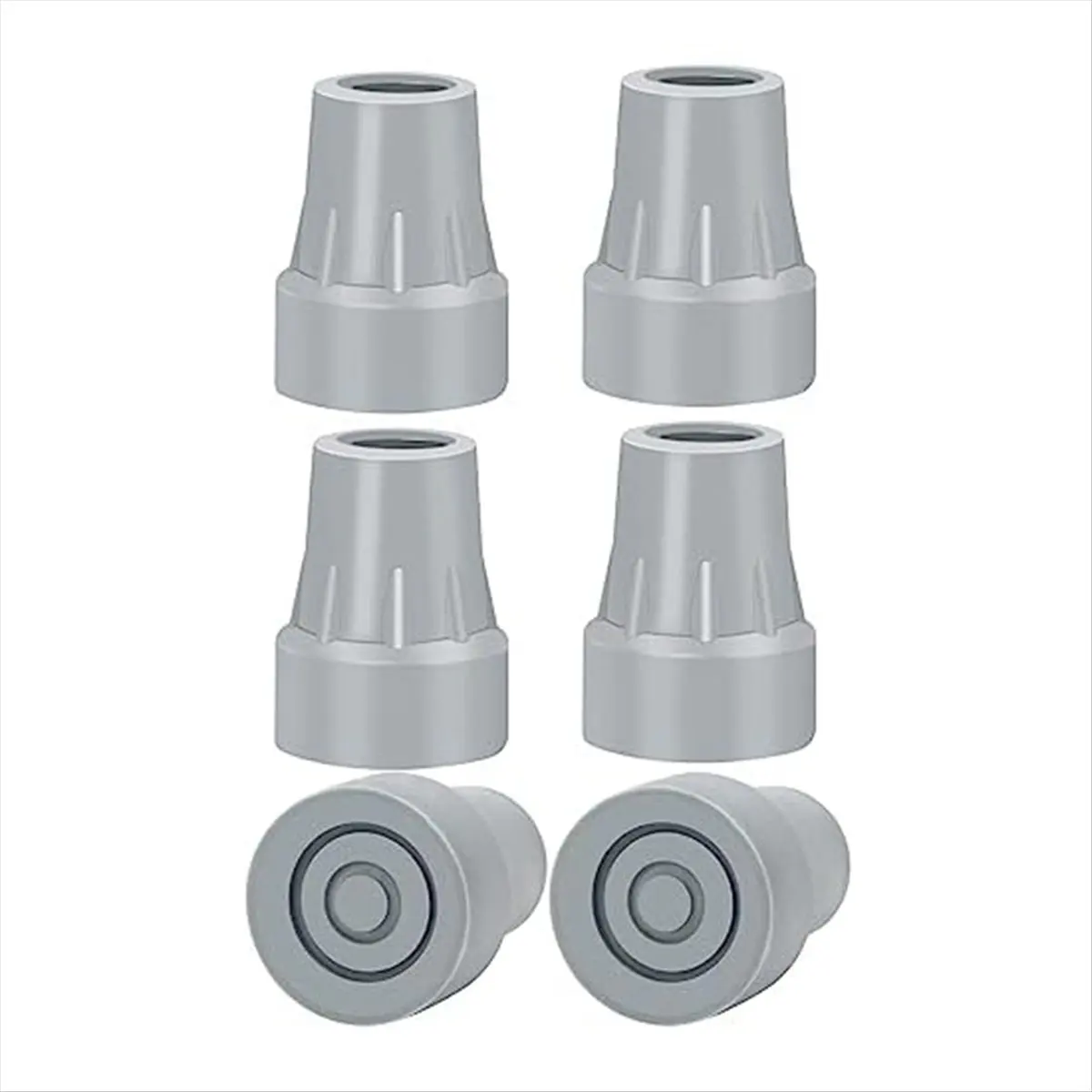 ABZT Crutch Tips, 7/8Inch Heavy Duty Non-Slip Rubber Cane Tips, Replacement Cane Foot Caps, Crutch Pads,6 PCS