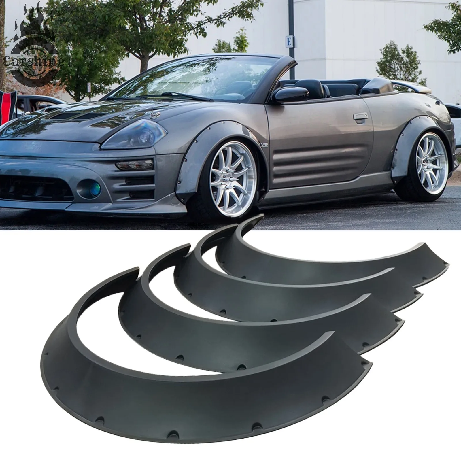 

For Mitsubishi Eclipse Car Fender Flares Extra Wide Flexible Wheel Arch Body Kit
