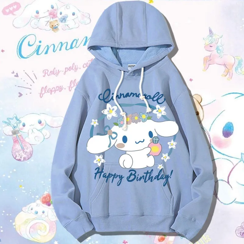 

Japanese Yugui Dog Co-coat Hoodie Women 2024 New Autumn Loose Sanrio Big-eared Dog Hooded Clothes