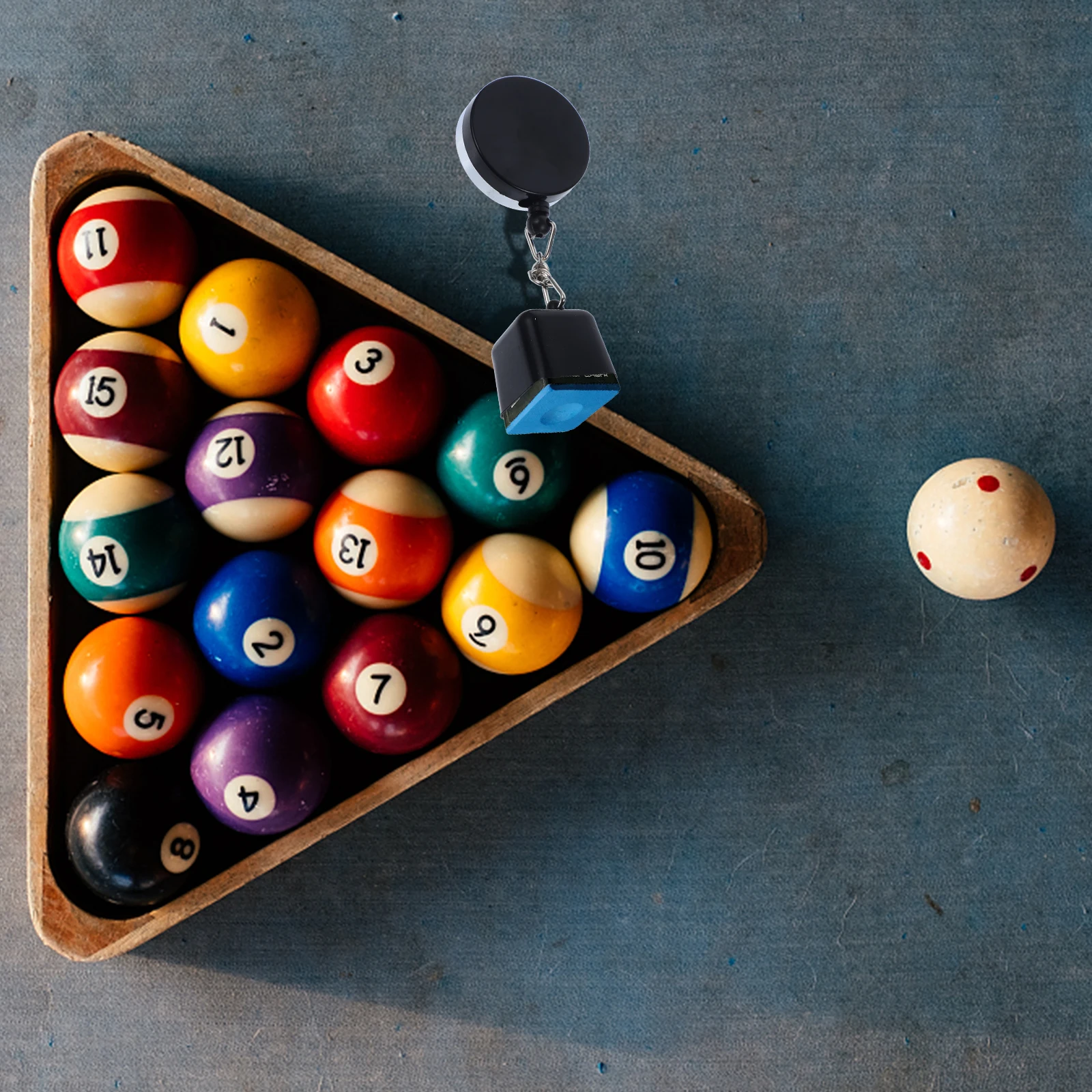 

Billiards Chocolate Clip Belt Chalk Holder Cue Tip for Powder with Pool Accessories Players Home Use