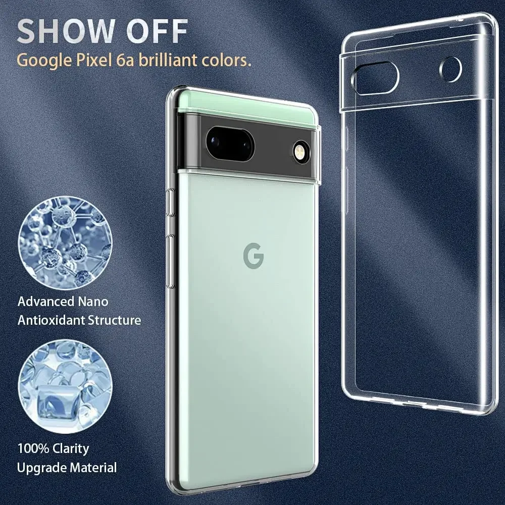 Ultra Thin Clear Case For Google Pixel 6 6A 7 7A 8 8A 9 Pro XL Google Pixel 8 Pro Transparent Cover Cases