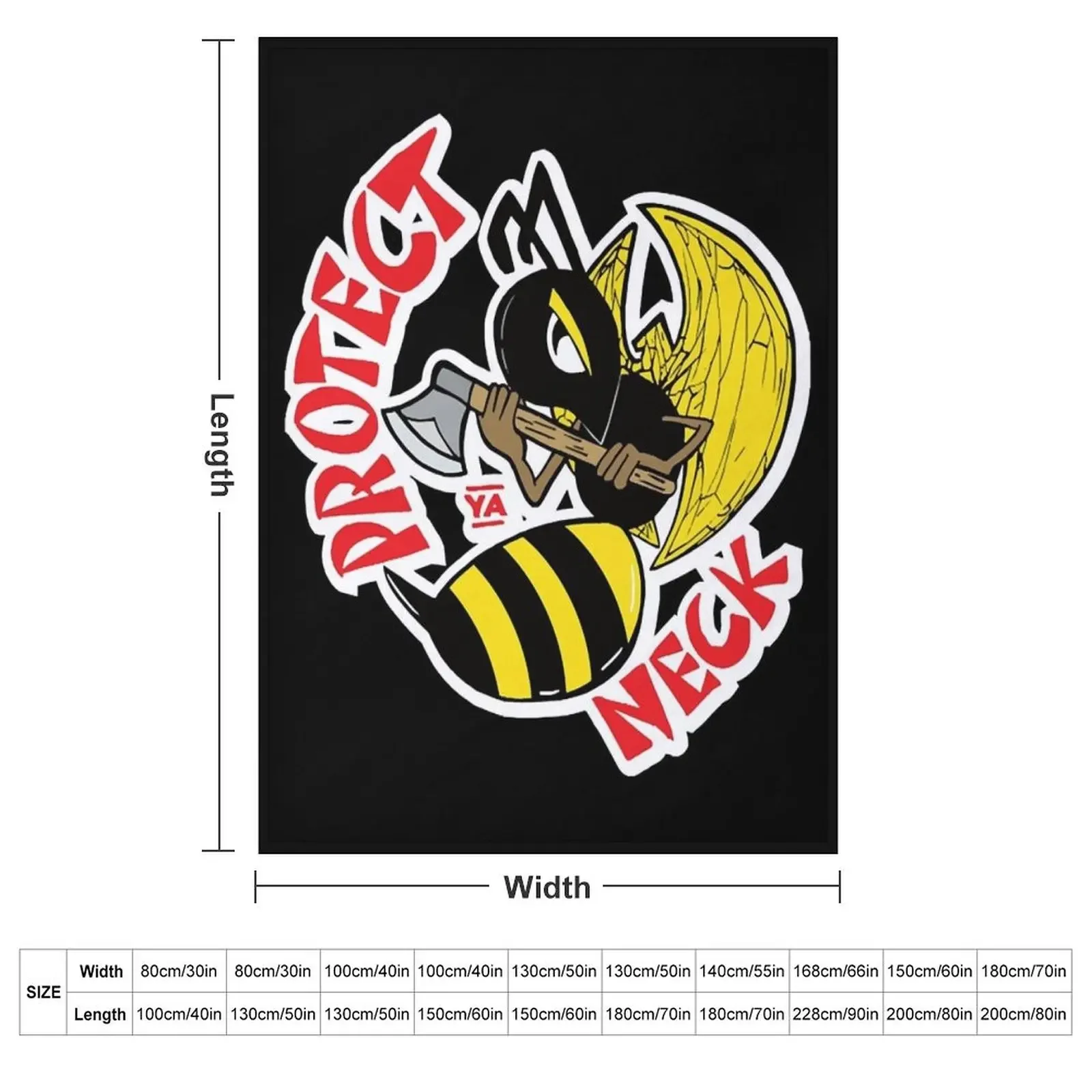 PROTECT YA NECK KILLA BEE Throw Blanket Extra Large Throw Multi-Purpose Thermal Summer Blankets