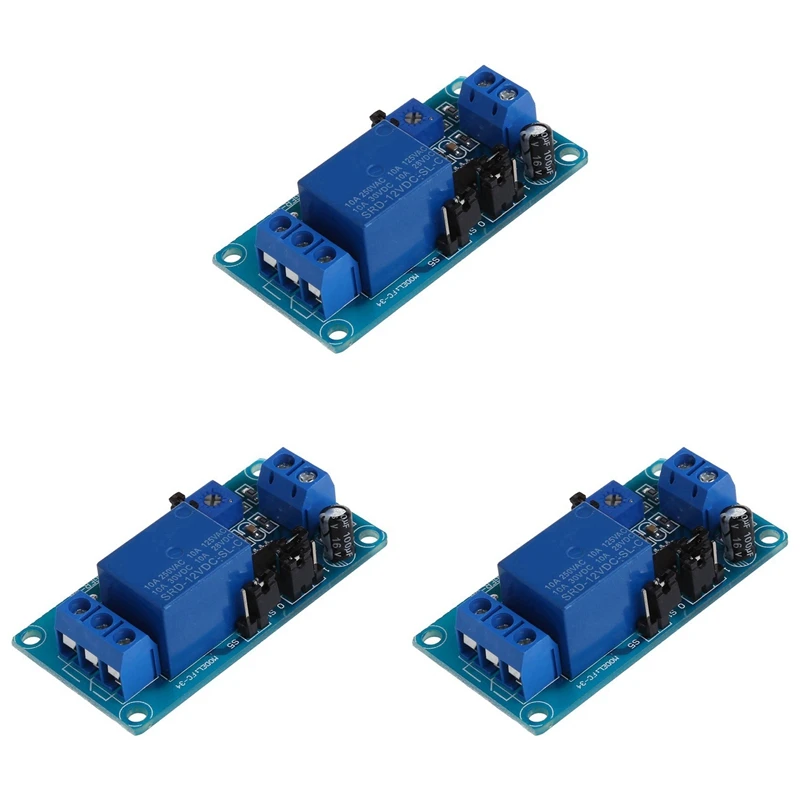 

3X Single Channel Time Delay Relay Module Control Board DC12V FC-32