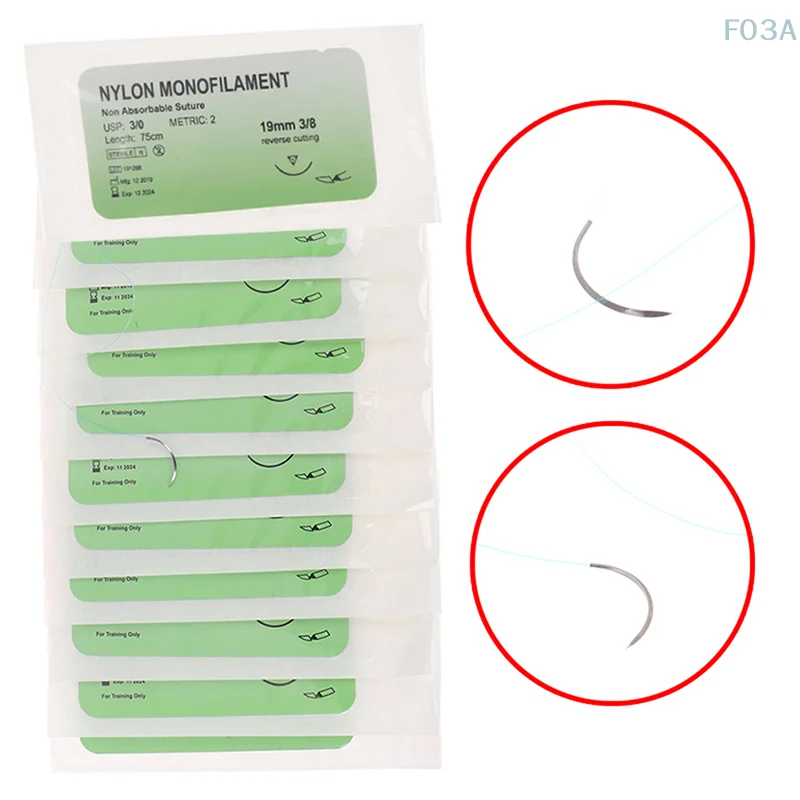 Monofilament de fil médical en polypropylène, générateurs de suture, kit d'entraînement, 12 pièces