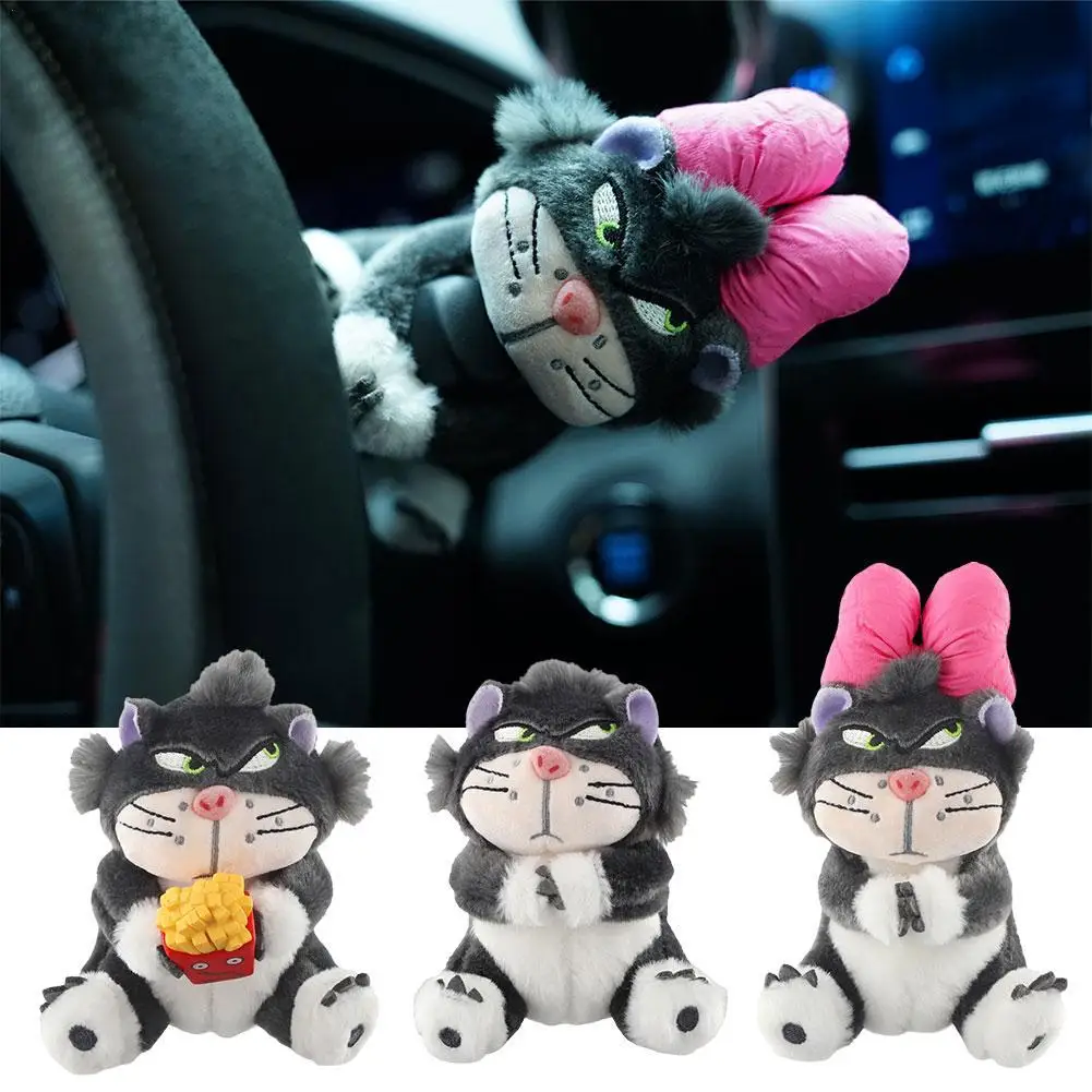 Cute Plush Kitten Car Ornaments Auto Interior Easy Installation Decorative Embellishments Plush Toys Personalized Auto Interior