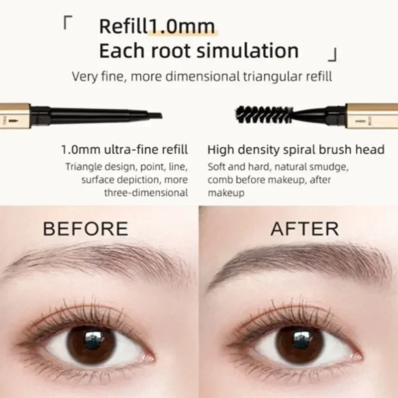 Double Head Eyebrow Pencil Long Lasting Waterproof 5 Colors Eye Brow Pen Tint Mascara Enhance Cosmetics Beauty Women Makeup