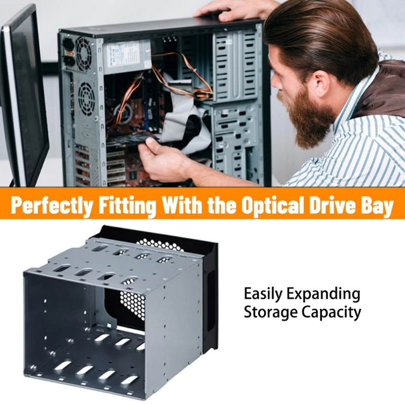 ステンレス鋼 5x3.5 インチ HDD ケージラックハードドライバートレイハードドライブケージ