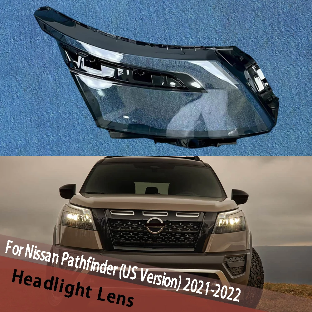 

For Nissan Pathfinder (US Version) 2021 2022 Headlight Cover Transparent Shade Lens Headlamp Shell Lampshade Plexiglass Replace