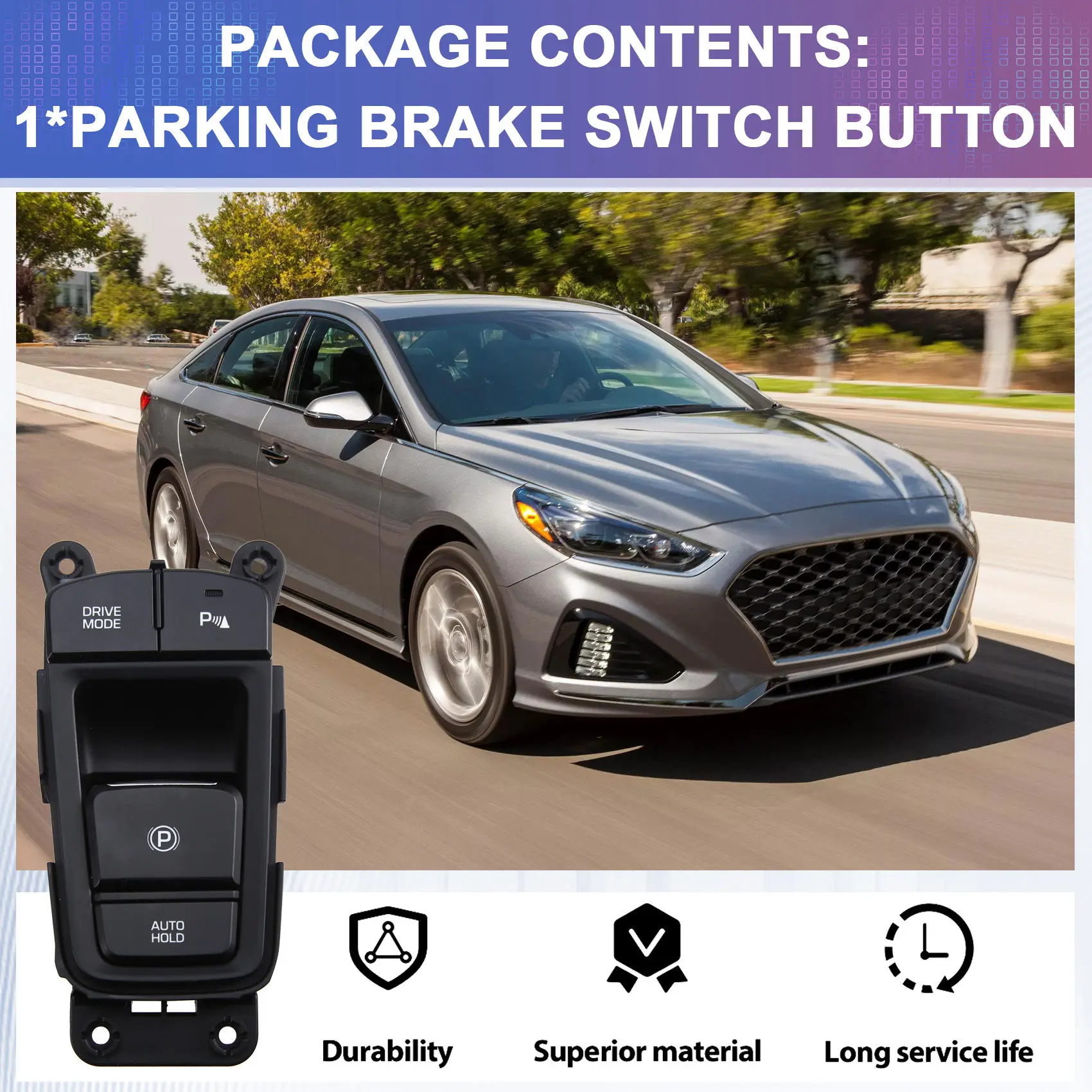 

Кнопка управления стояночным тормозом ABQB в сборе с напольной консолью для Hyundai Sonata LF 2015-2019, номер детали 93300C1600