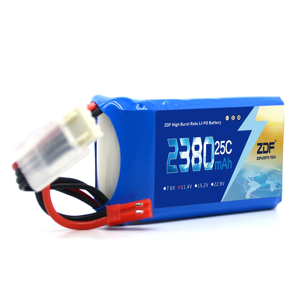 ZDF 2200mAh 2380mAh 25C 3S-11.4V 4S-15.2V 6S-22.8V haute densité LiHv Lipo batterie pour hélicoptère RC bateau voitures FPV Drone pièces