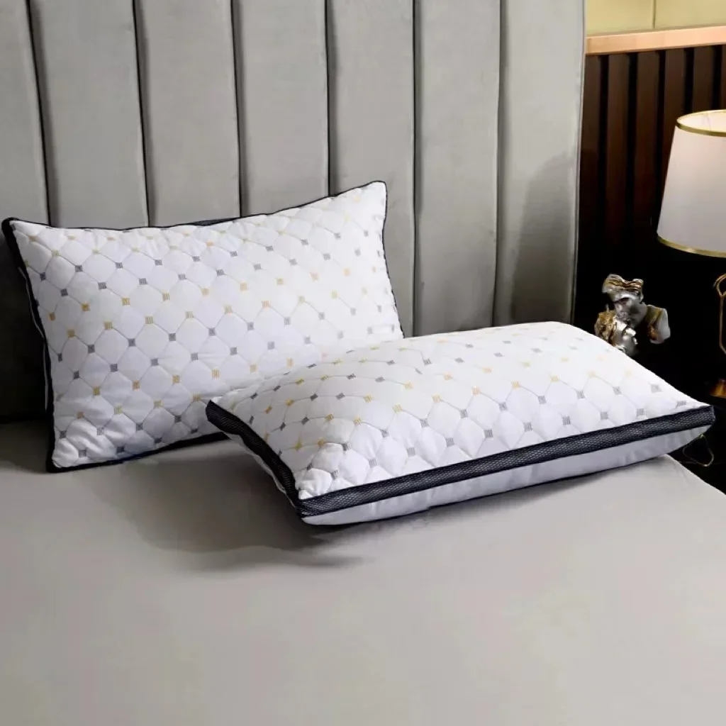 Non-collapse non-deformation high pillow adult deep sleeping feather velvet double pillow core household pillow core