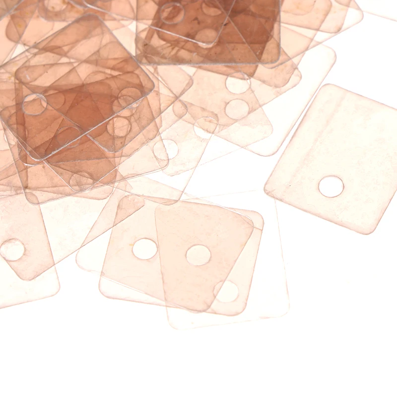 100PCS Transparent TO-220 Mica Insulation Pad Heat Insulation TO-3P Insulation Pads Silicone Mica Sheet Insulation