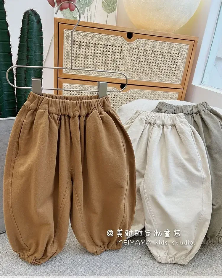 2026 Modische Hose für Jungen, Kinderkleidung, Sommer, Frühling, Babyhose mit Taschen, knöchellang, locker geschnitten, Mädchen, Kinder, Freizeithose – Detail 8
