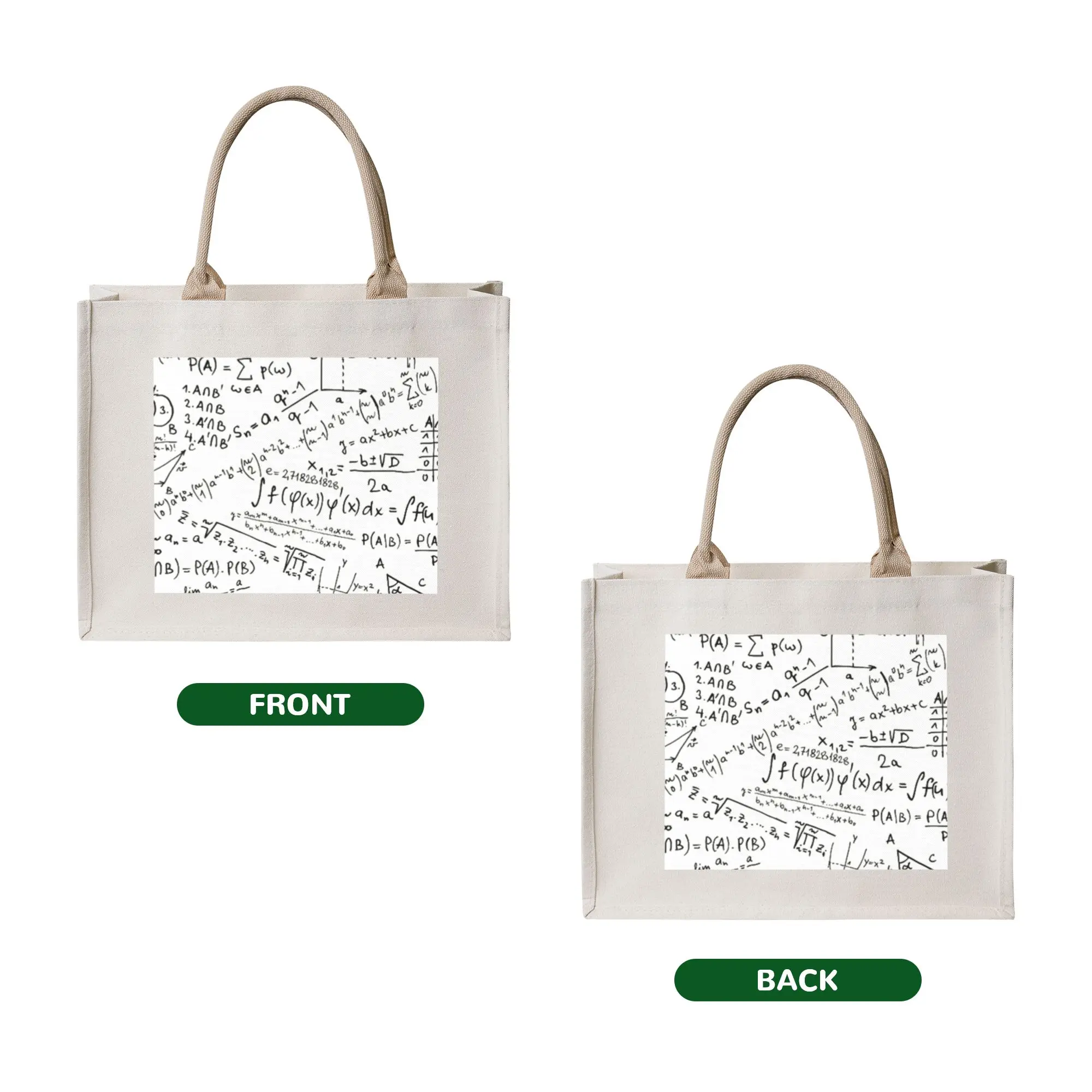 Custom Math Formulas Shopping Bags Women Portable Large Capacity Grocery Geek Mathematics Physics Tote Shopper Bags