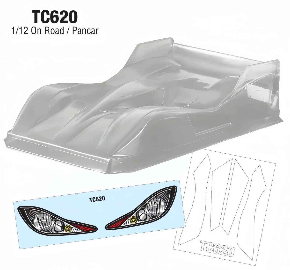 1/12 Pan Car Clear Body Shell for On Road Chassis XRAY X12 Kyosho Fantom Serpent S120 ZD Racing FS 72101
