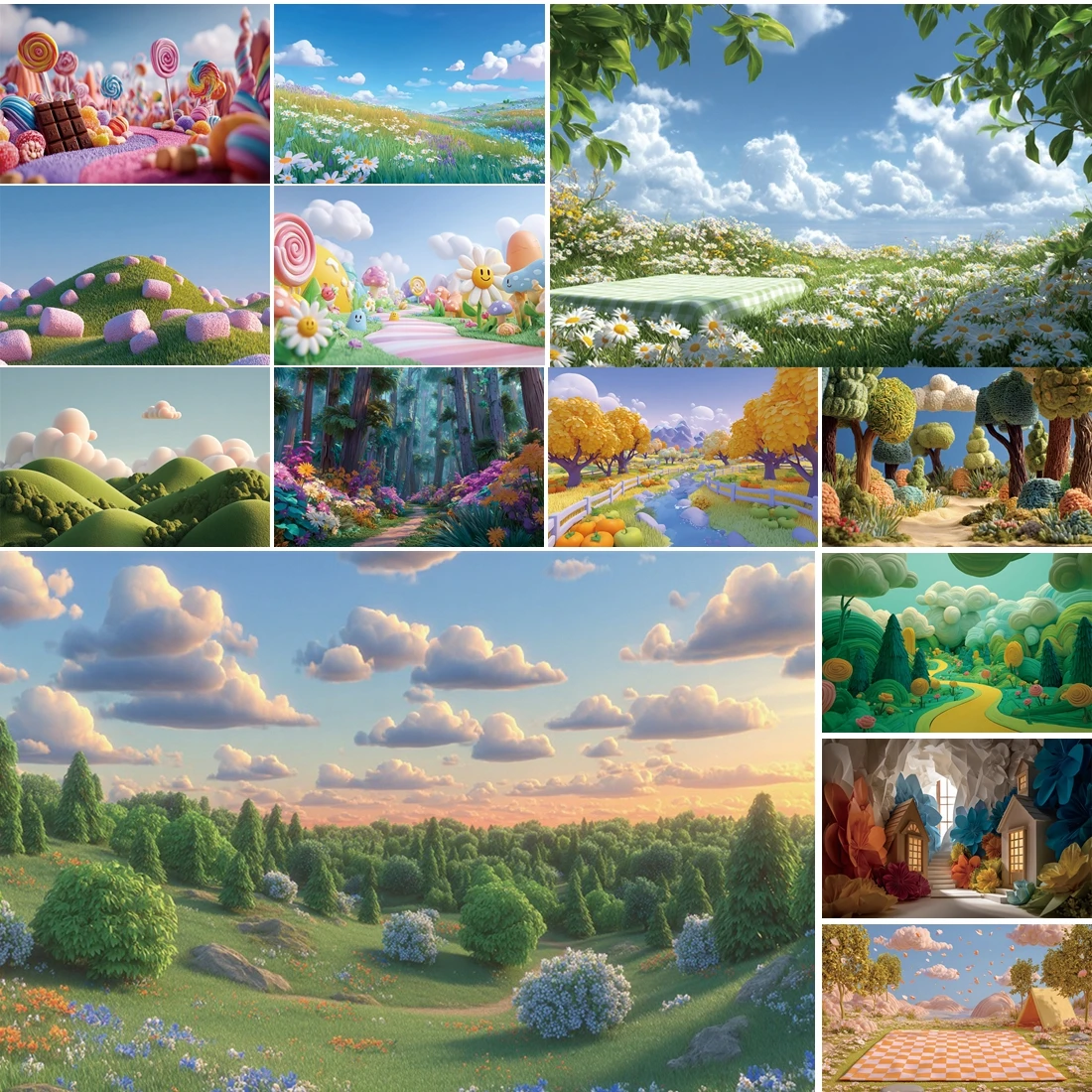 

MOON.QG Baby Shark Birthday Backdrop Shooting Props Balloon Dessert Villages Backgrounds For Photographs Accessories Decoration