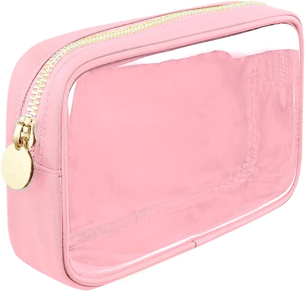 New Pvc Cosmetic Bag Transparent Large Capacity Makeup Bag Storage Shell Toiletry Bag Travel