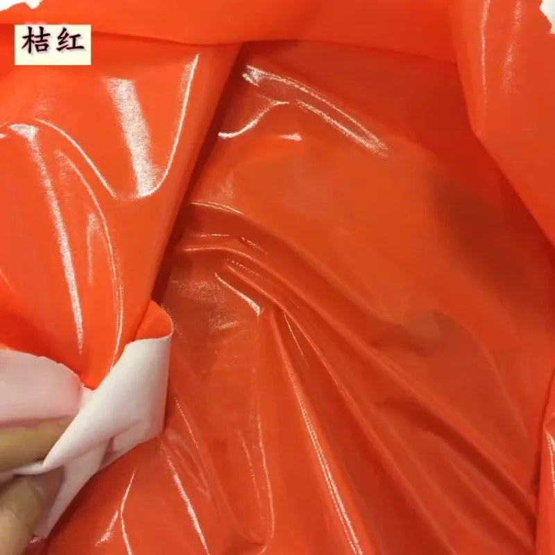 Tela de cuero PU con acabado de espejo de Color sólido suave, superficie brillante para diseño de disfraz, ropa de escenario de baile, accesorios decorativos DIY