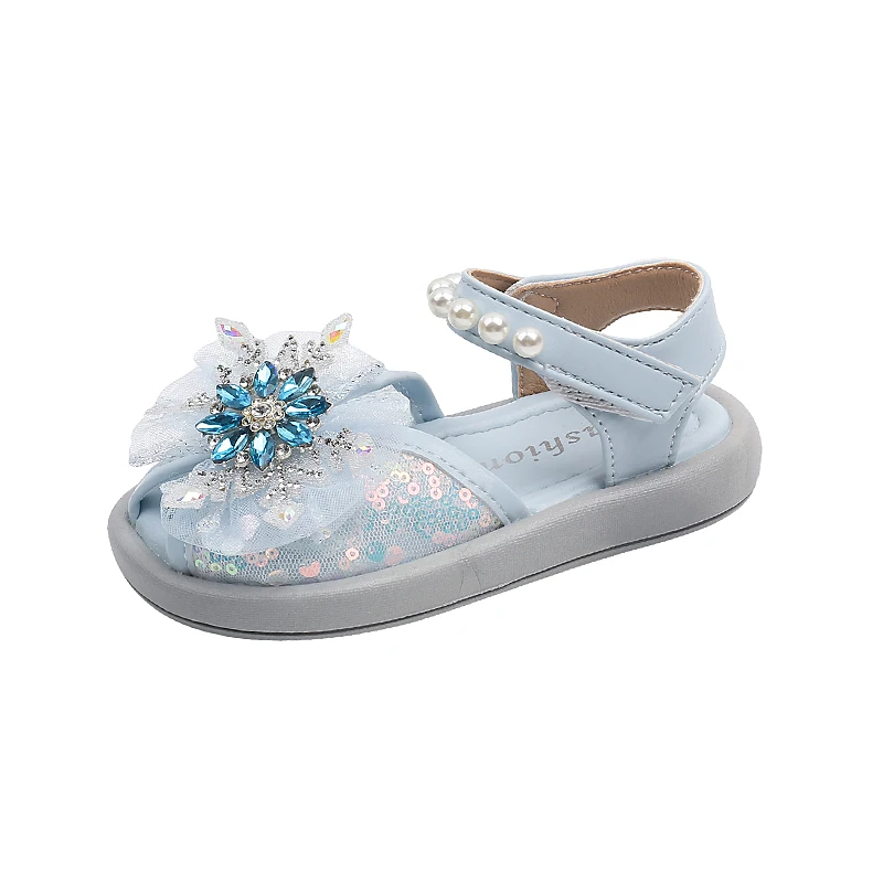 

Лето 2023, новые детские сандалии, женские туфли принцессы с мягкой подошвой и волшебной палочкой, детские сандалии с бантом, маленькие, средние и большие