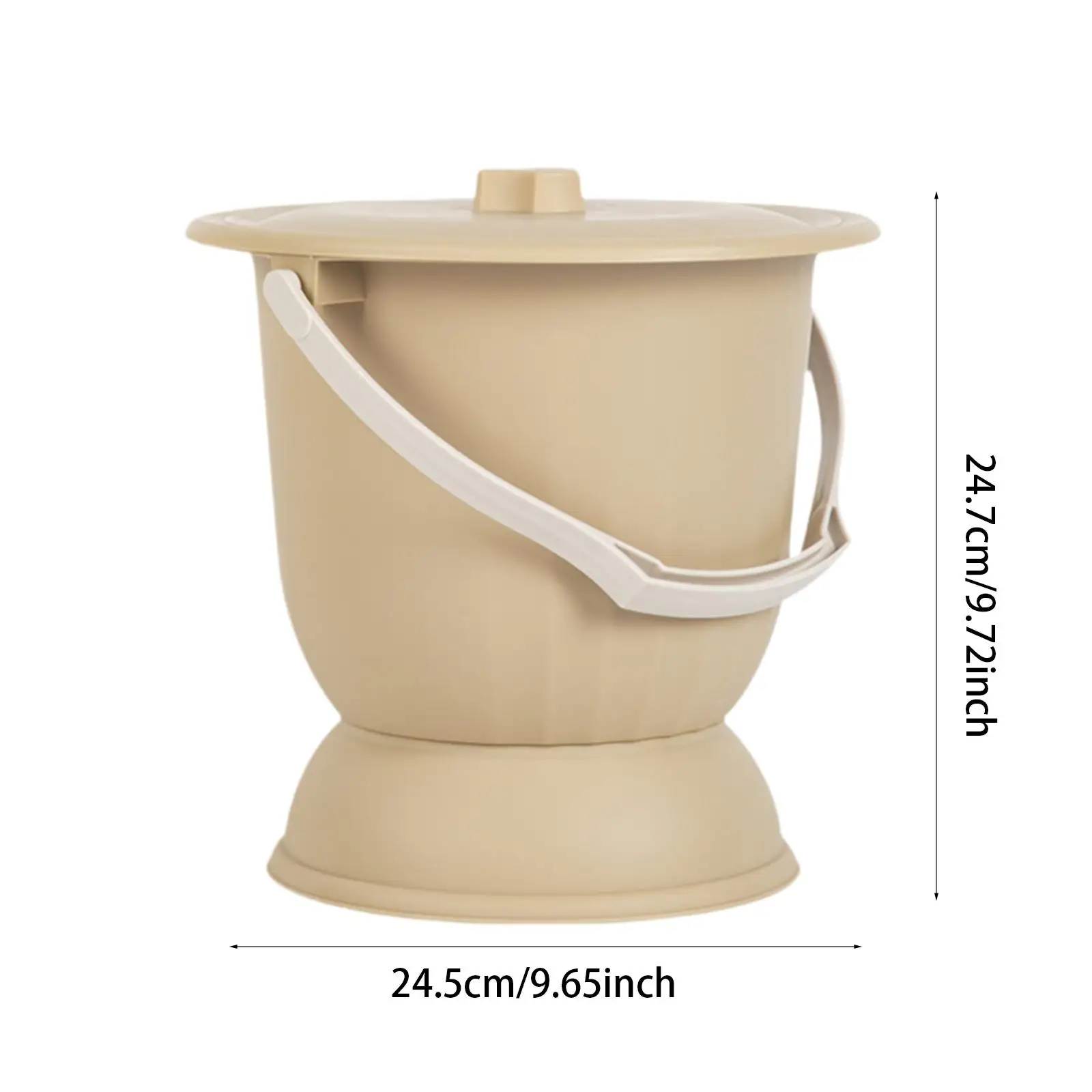 뚜껑과 손잡이가 있는 침대용 변기, 야간용 변기, 화장실용 버킷 변기