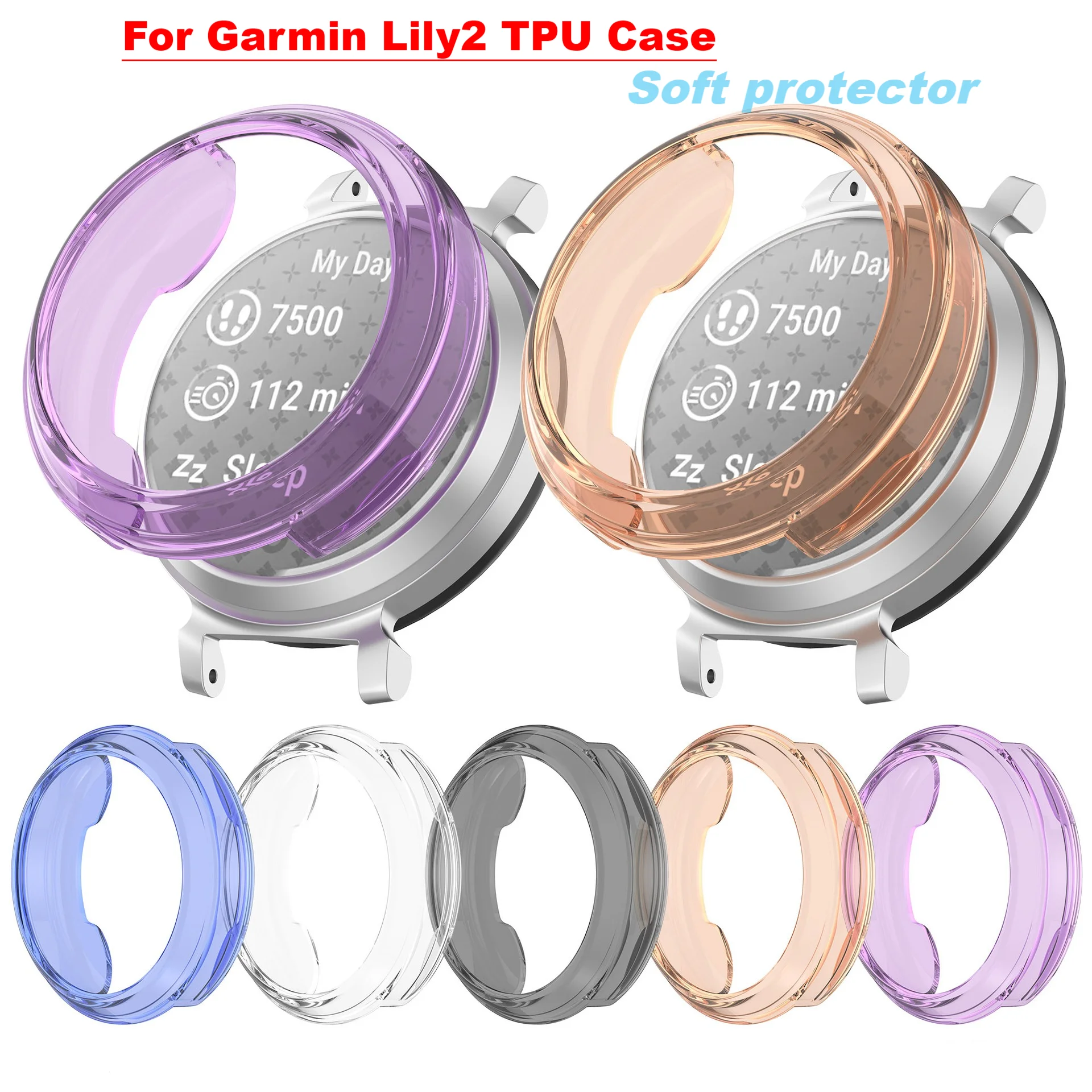 TPU Soft Protective Case For Garmin Lily2 Samrt Watch full Cover Bumper Smart watches accessories Protect the beloved Lily2