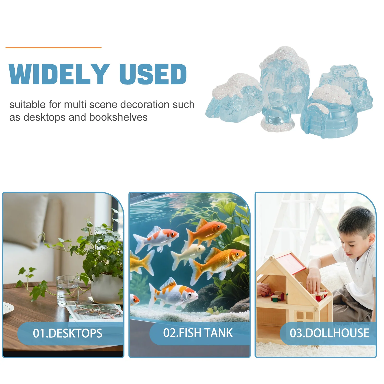 15 pçs mini resina pinguins casa estatuetas decoração de inverno micro paisagem ornamento para aquário bolo artesanato crianças playset