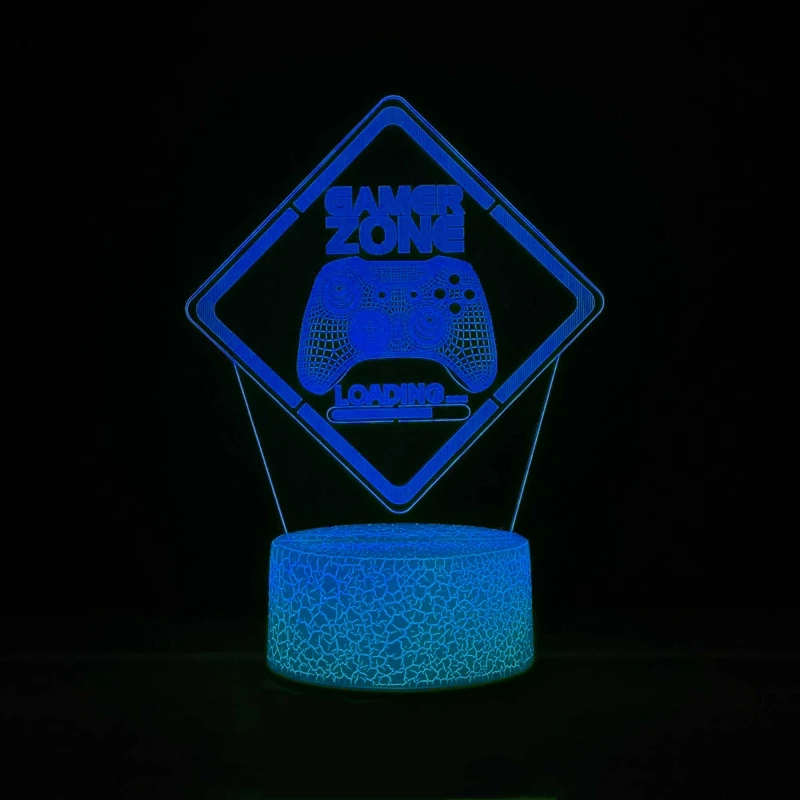 Grensoverschrijdende Gamepad 3d Bureaulamp Usb Creatief Cadeau Visueel Stereolicht Led Kleurrijke Touch Nachtlampje