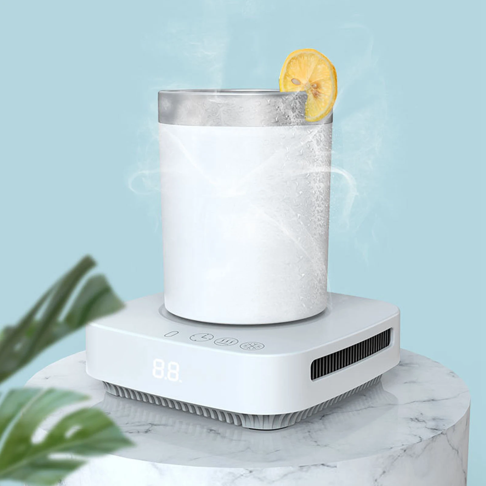 كوب تبريد أكثر دفئا 3 أوضاع وظيفية للشرب كفاءة الاحترار كوب التبريد المحمولة سطح المكتب جهاز تسخين المياه برودة 100 ‐ 240 فولت