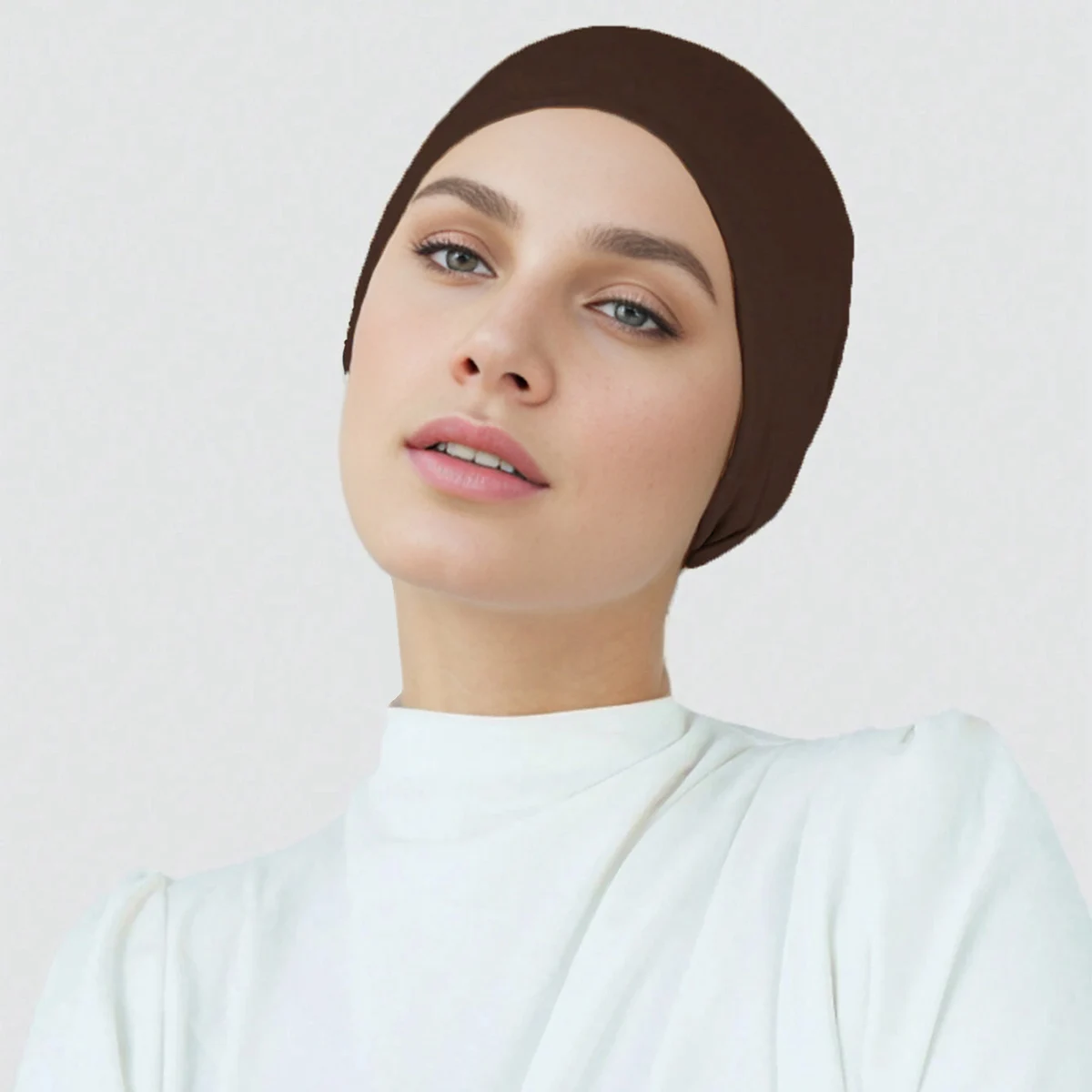 

Hot Sale Jersey Modal Hijab Underscarf Wrinkle Headband Wrap Plain Color Muslim Hijab Inner Elastic Islamic Turban Bonnet