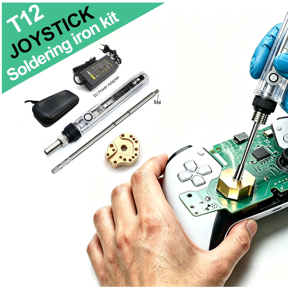 T12 Soldering Iron, Game Joystick Desoldering Tip, Controller Repair Tool Fit PS4 PS5 Xbox Series S/X, One S/X/Elite, Switch Pro