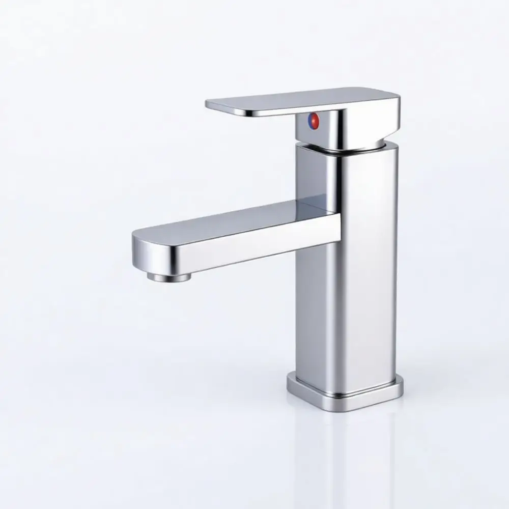 Minimalist Bathroom Sink Faucet White Concealed Basin Mixer Tap Single Handle Hot Cold Water Switch For Modern Vanity