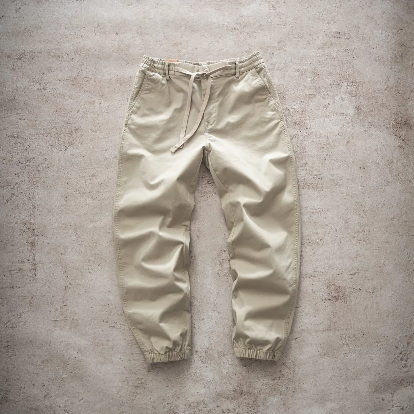 2026 Spring New American Retro Comfortable Twill Elastic Waist Casual Pants Men's Multi-pocket Straight Ankle-length Trousers