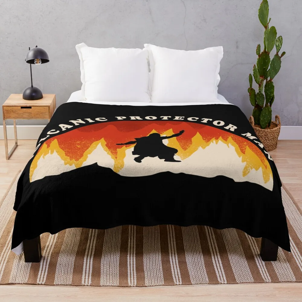 Volcanic Protector Man ? - Fire Saga Throw Blanket Blankets For Sofas Decoratives Single Blankets